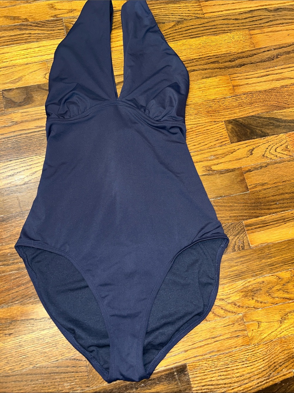 Anne Cole Navy One-Piece Halter Swimwear